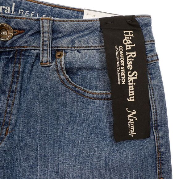 Natural Reflections High Rise Skinny Jeans Size 8P Petite Womens Stretch 28x25.5 - Picture 8 of 13